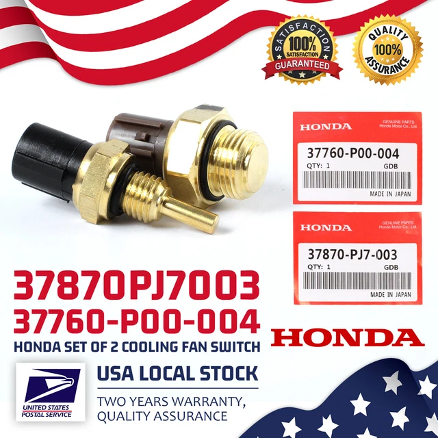 SET OF 2 Cooling Fan Switch Coolant Temp Sensor Fit Accord CRV Civic