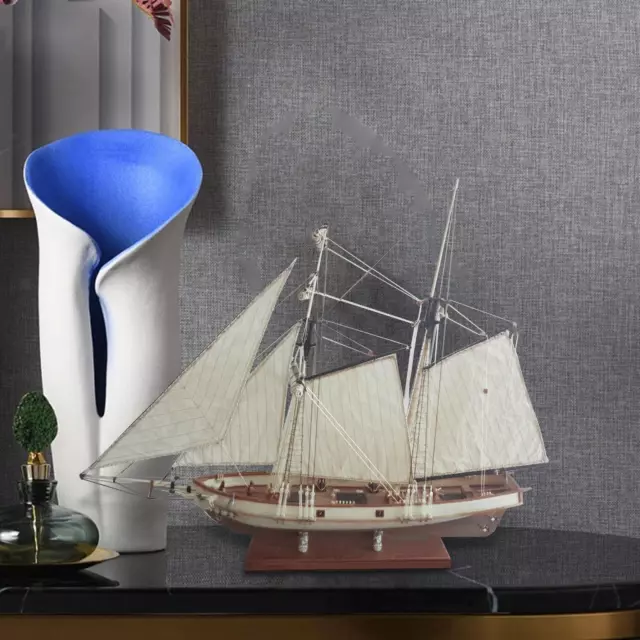 1:70 Scale Sailing Boat Model Ship Vessel DIY for Kids and Adults Desk