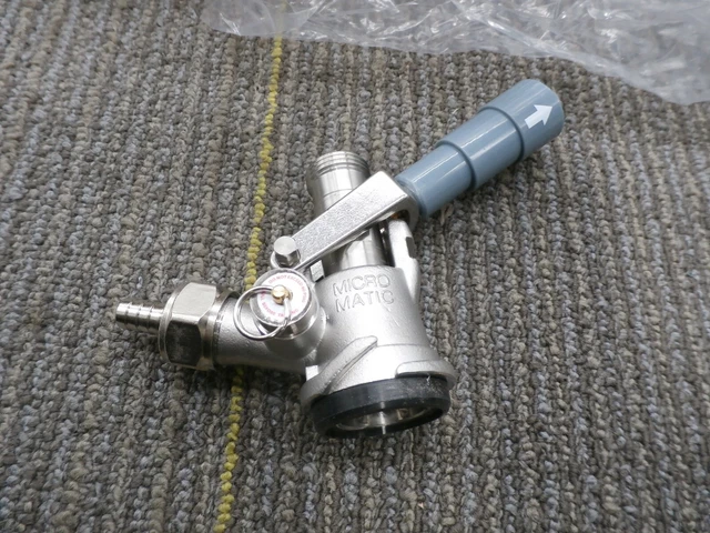 New 7485SS Micro Matic Keg Coupler Grey Handle Ss American Genuine OEM Stainless