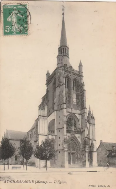 CPA 51 AY-CHAMPAGNE L'Eglise