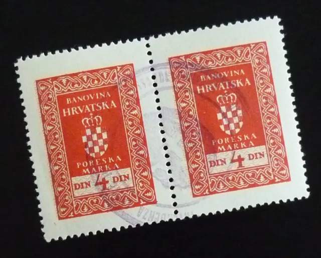 Fiume c1941 Italy WWII Croatia Yugoslavia MNH - Ovp. Revenue Stamps - 4 Din US 3