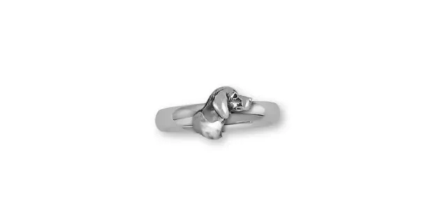 Vizsla Ring Jewelry Sterling Silver Handmade Dog Ring VZ6H-R