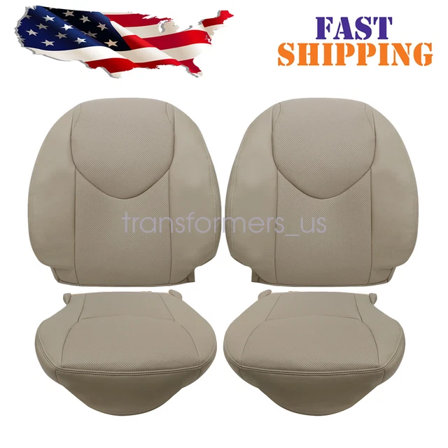 CUBIERTA DE ASIENTO de cuero perforado tostado para conductor y