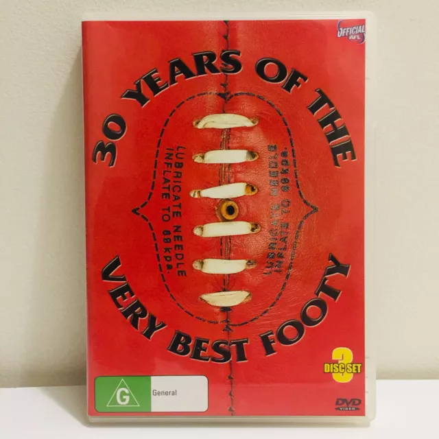 30 Years Of The Very Best Of Footy 70's 80's 90's All Regions DVD 3 Disc Set AFL
