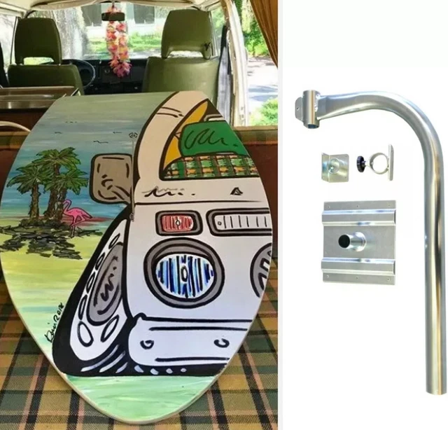 Pata De Mesa Oscilante Abatible Para Furgoneta VW T5 T6 - Conversión Camper, Mesa Haya/Playa