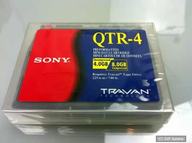 Sony Travan 8GB QTR-4 Kassette, MINI DATA CARTRIDGE, Streamer Band Datenband NEU