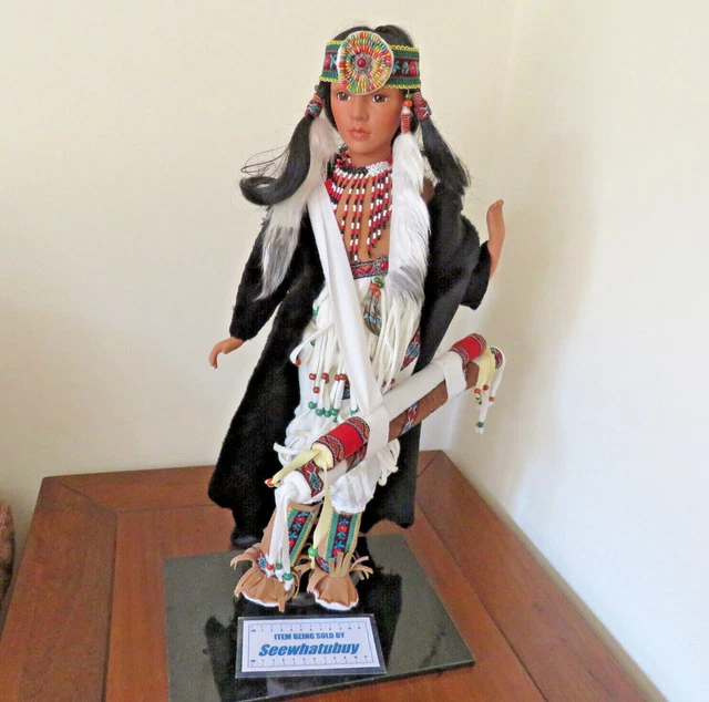 ASHTON DRAKE PORCELAIN Doll - Native American Apache - (Approx 21" Tall ...