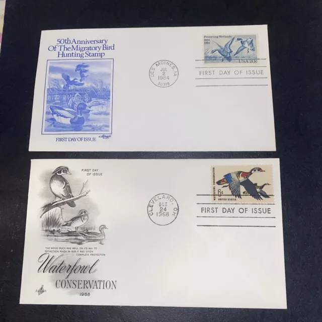 1968-1984 U.S. FIRST DAY OF ISSUE POSTAL COVER Lot Of 2 FDC