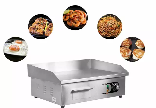 Profi Gastro Elektro Grillplatte Elektrogrill Griddleplatte 55x35 cm 3000W YATO