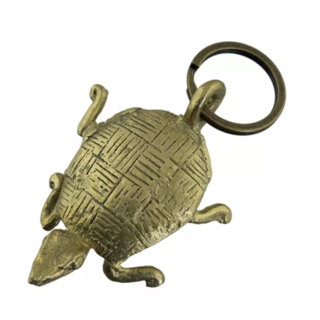 Porte Clés Africain Tortue figurine Bronze Art ethnique coutumier 26173