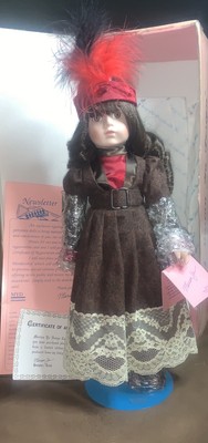 Vintage Porcelain Doll with Stand 16in Limited Edition MYD Marian Yu COA VTG