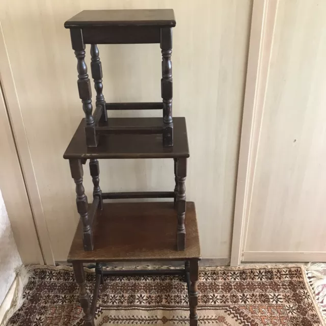 oak nest of tables For Upcycle painting shabby chic retro