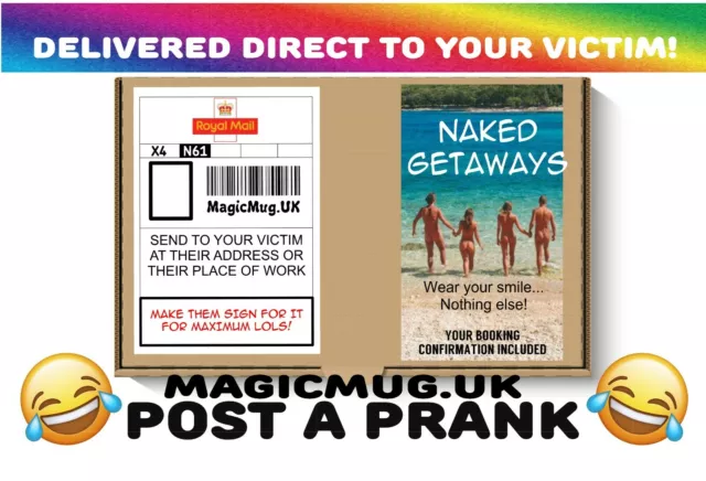 Naked Prank, Postal Prank, XXX Postal Gag Gift, Novelty Funny Joke Adult Humour