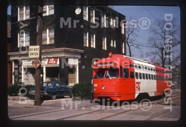 Duplicate Slide Streetcar PATransit Pittsburgh Fresh Paint PCC 1750