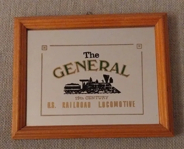 THE GENERAL 19th Century - U.S. Railroad Locomotive. Specchio/Quadretto 12×15