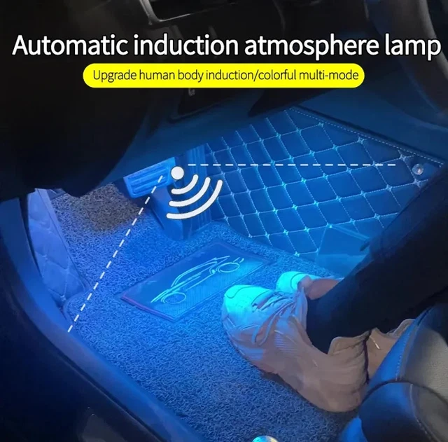 WIRELESS CAR TRUNK Door Foot Lamp Motion Sensor LED Light USB ...