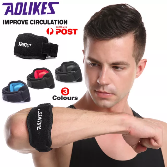 AOLIKES® Adjustable Elbow Support Strap Band Brace Golf Forearm Pain Relief AU