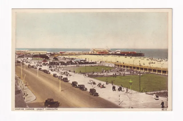 Printed Postcard, Marine Parade, Great Yarmouth