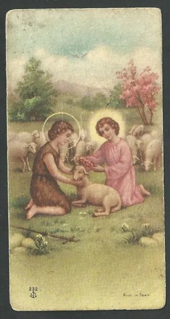 santino antico de San Juan Bautista image pieuse holy card estampa