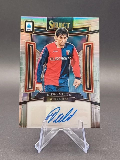 PANINI SELECT SERIE A Genoa Argentina Diego Milito Red Fusion Auto 