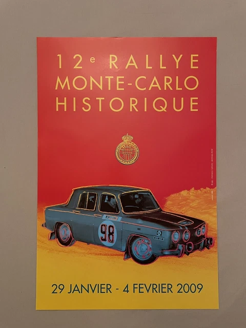 Affiche Officielle Du 3 ème Rallye Historique De Monaco 2000