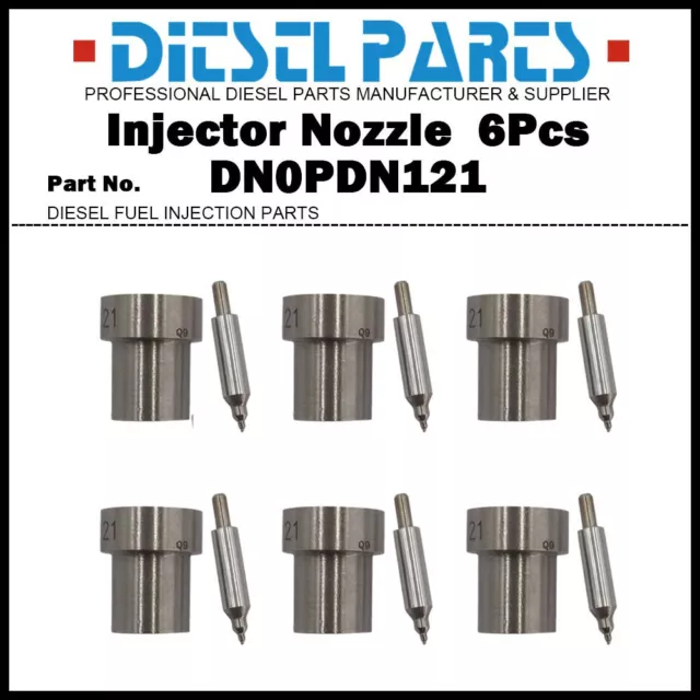 6Pcs Injector Nozzle 105007-1210 DN0PDN121 for Nissan Navara D22 Kia Besta 2.7D