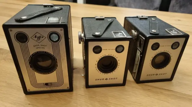 agfa ansco box camera's Shur Shot Special D6 2 format, Shur Shot B2 2 X