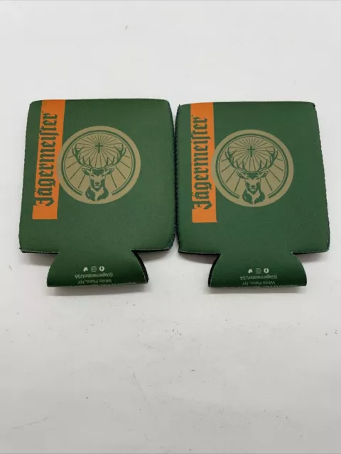 Jagermeister Koozie Lot Of 2 With Mini Bottle Slot