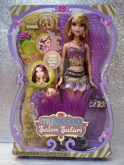 Barbie My Scene Junglicious Salon Safari Kennedy Doll Twist Hair Zebra Tattoo