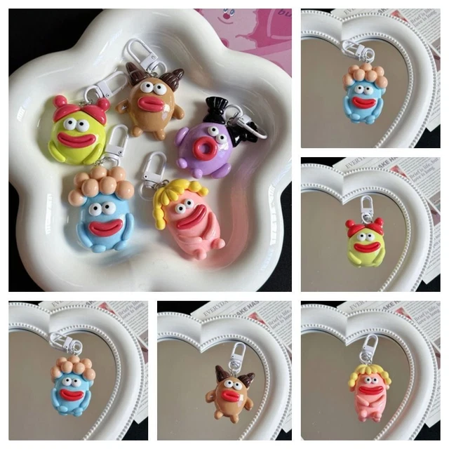 Cute Sausage Mouth Pendant Resin Big Mouth Keyring Funny Clown Keychain  Girls