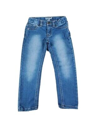 Cat & Jack Girls Skinny Stretch Distressed Blue Denim Jeans Size 4T EUC