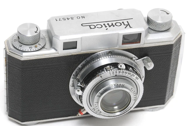 Konica I occupied Japan RF camera w. Konishiroku Hexar 2.8/35mm DEFECT