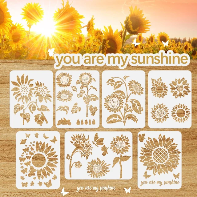 Decorative Embossing Layering Stencils Scrapbooking PaintingTemplate Sunflower