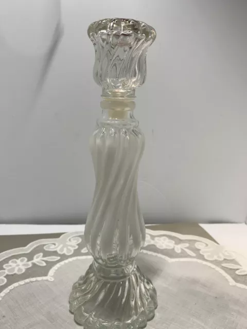 Avon Opalescent Glass Swirl Pattern Perfume Bottle w Stopper VINTAGE