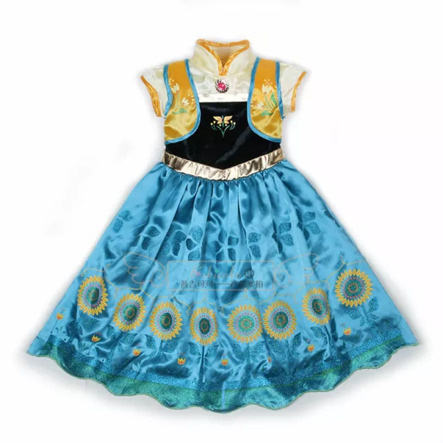 Costume Frozen Kids Girls Disney Fever Anna Elsa Party Dress Children 2