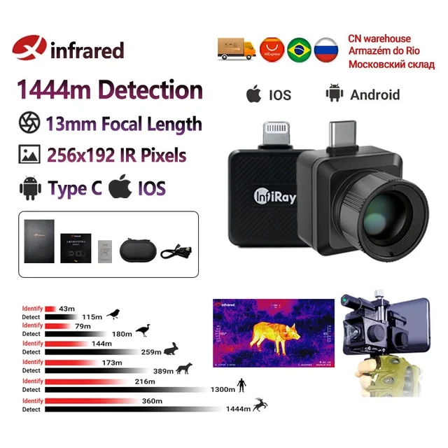 InfiRay T2PRO Hunting Detector Monocular Infrared Thermal Camera For Phone