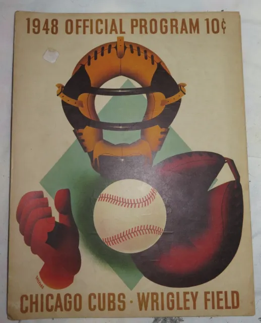 1948 CHICAGO CUBS Official Program Wrigley Field vs. St. Louis