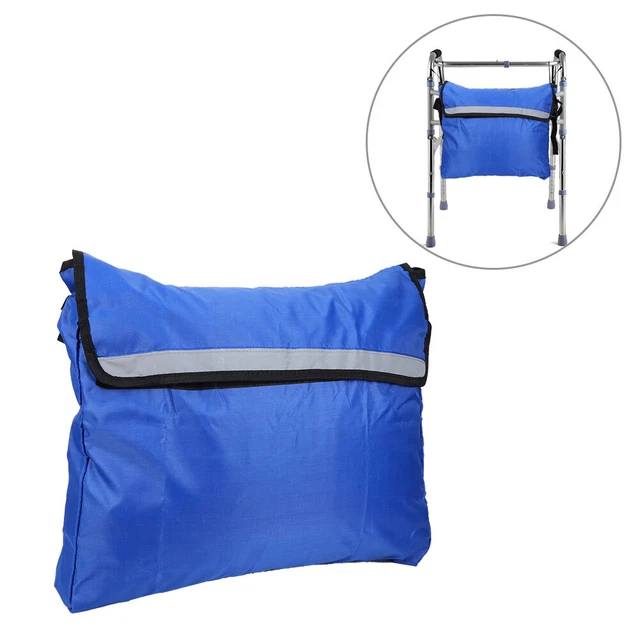 (azul) Bolso colgante para silla de ruedas 18,1 x 16,1 pulgadas