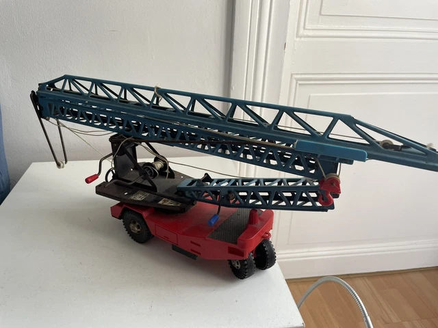 Grue Mécanique Joustra CEJI - Réf. 0916 - Tôle - Made In France - Jouet Vintage Années 60/70