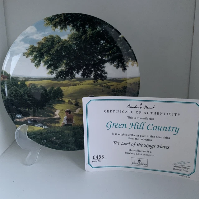 WEDGWOOD DANBURY MINT Plate Green Hill Country The Lord Of The Rings £8