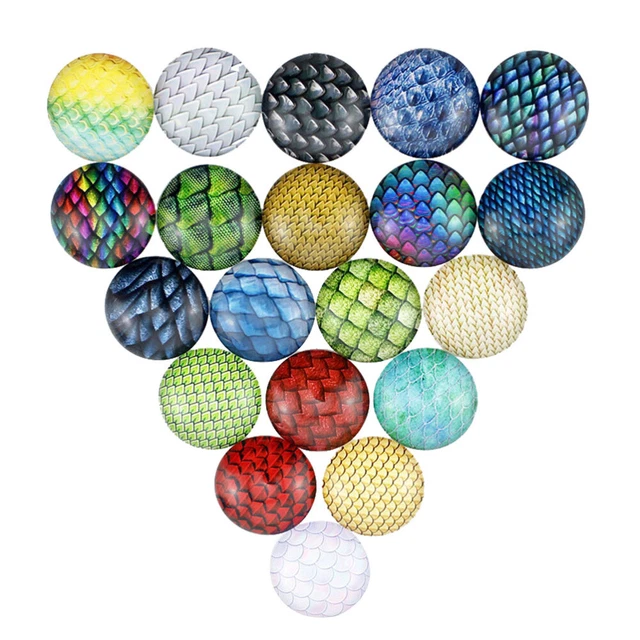 70 Pcs Glaspflaster Mit Drachenschuppen Kristallglas Edelstein-Glas-Patch