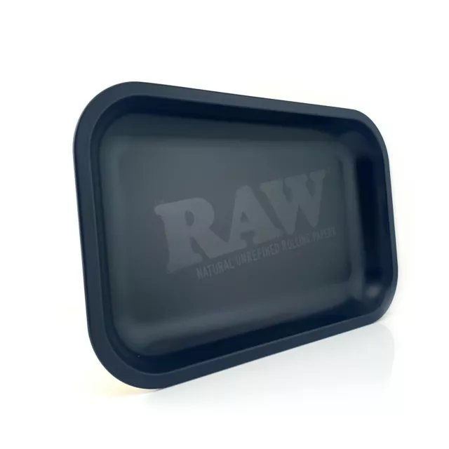 RAW Murder’d Matte Black Medium Rolling Tray 275mm x 175mm with Certificate