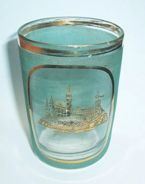 Uraltes Andenken Glas Landeskrone Görlitz Abriss Eisglas um 1900 !