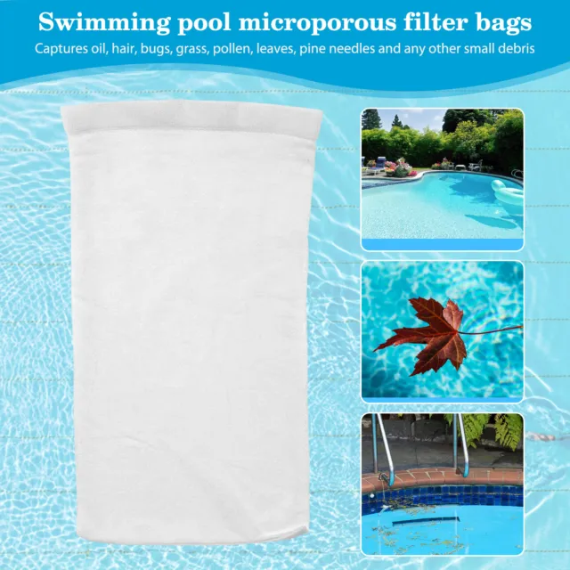 Swimming Pool Skimmer Basket Filter Bag Pool Maintenance(20 Pack White) FR 2