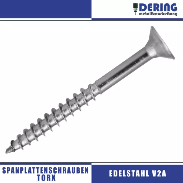 Spanplattenschrauben TORX Teilgewinde Holzschrauben Ø 3–6mm Edelstahl A2 V2A VA