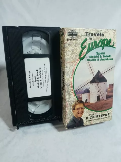 Travels In Europe Rick Steves Vintage VHS HTF Spain - Madrid Toledo Seville More