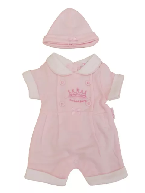 Nuovo con Etichetta Prematuro Baby Ragazza Principessa Tutina Abito Cappello