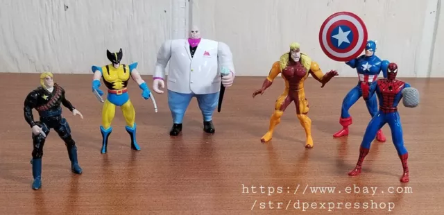 ToyBiz HEAVY METAL HEROES *Mini Figures MARVEL Spider-man X-MEN Avengers Lot 6