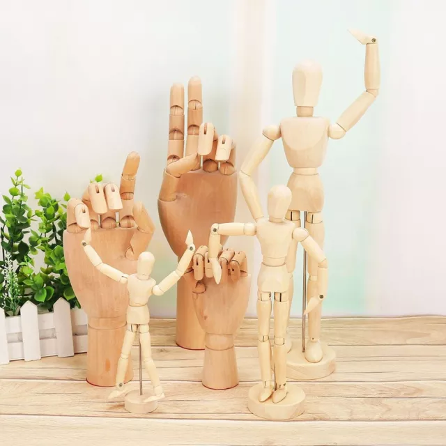 Wooden Manikin Human Mannequin Hand Figure Artist Drawing Model Home Decorations