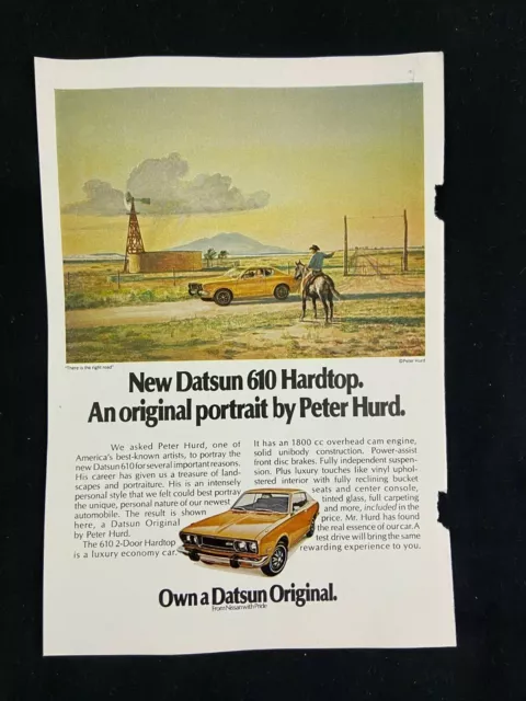 Datsun 610 Hardtop Magazine Ad 7 x 10 General Electric